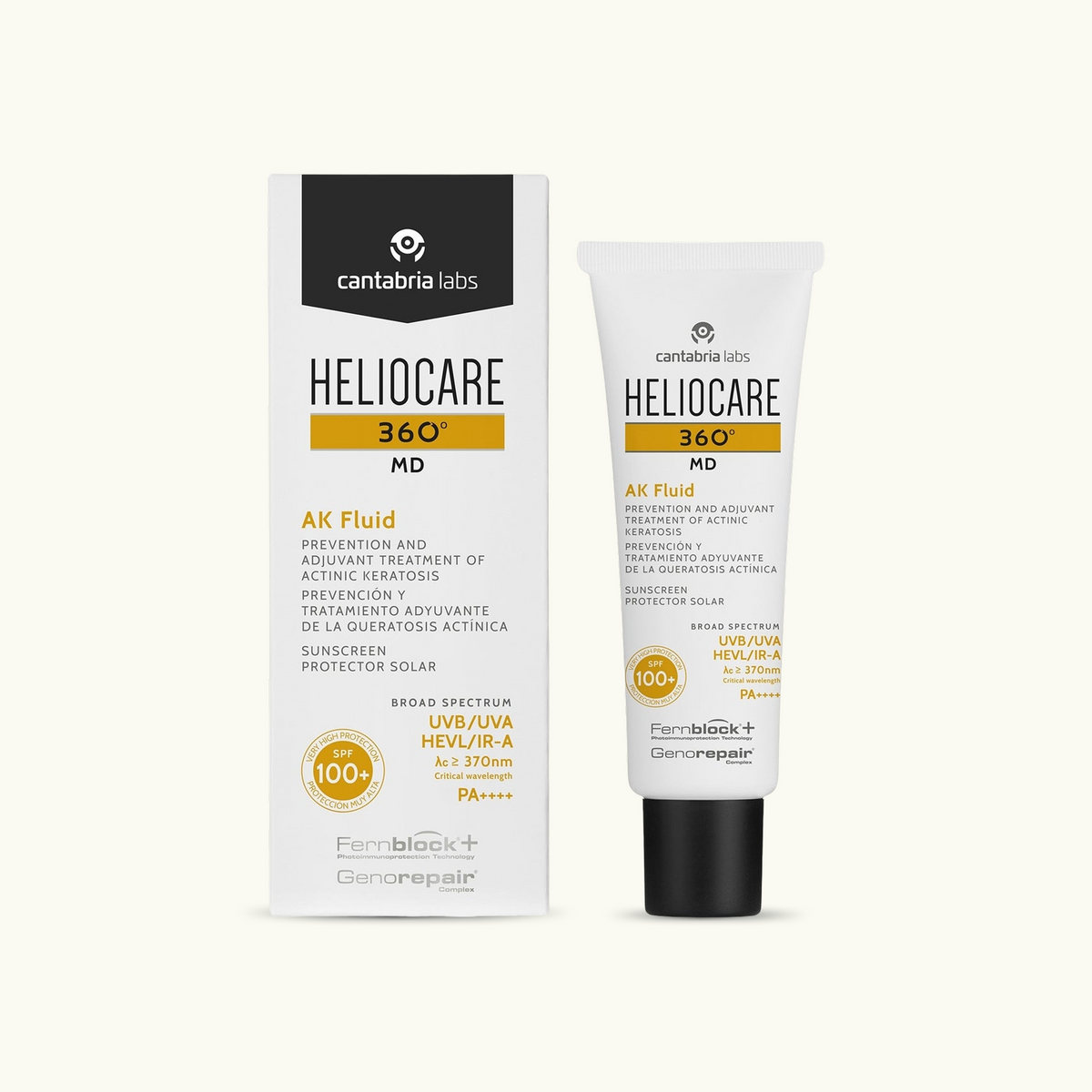 Heliocare 360° MD AK Fluid SPF 100+ with box